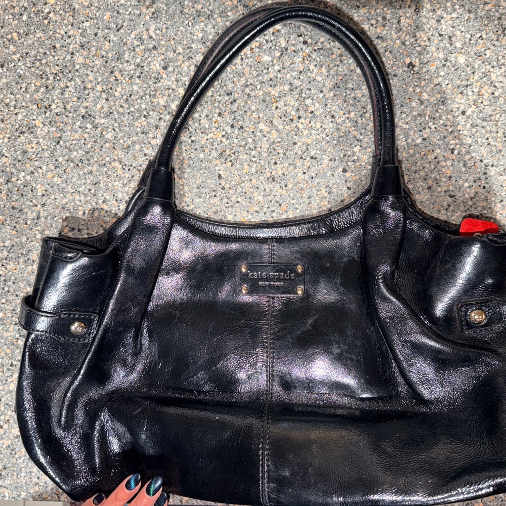 Kate Spade Black Patent Stevie Tote